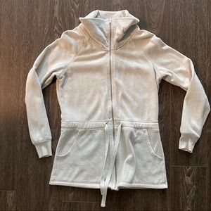 Aerie full zip up sweater jacket with tie waist